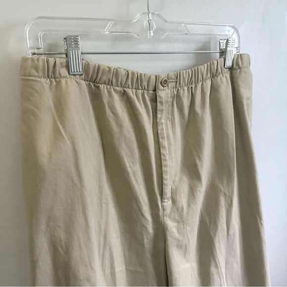 Lands End Direct Merchants Pants in Khaki Beige Size 16 | 100% Cotton, Creased - Picture 3 of 12